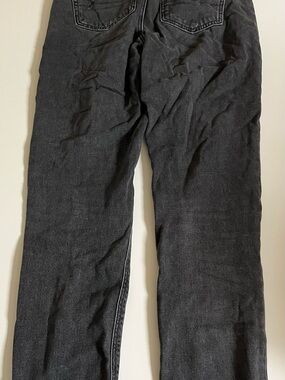 American Eagle Outfitters Black High-Rise Straight Jeans